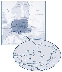 Karte Europa / Mitteleuropa
